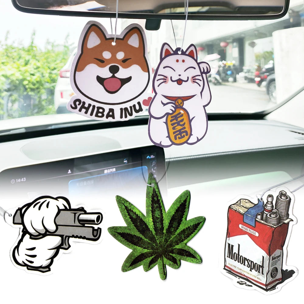 Lucky Cat and Dog Hanging Car Air Freshener