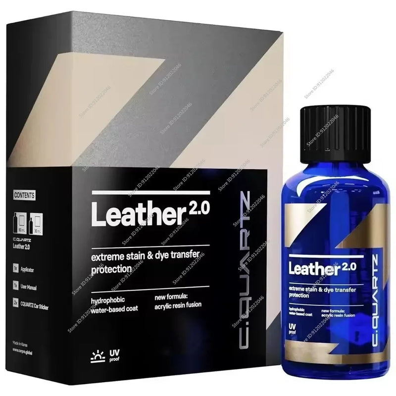 CQuartz Leather 2.0 Hydrophobic Interior Coating – 30 mL