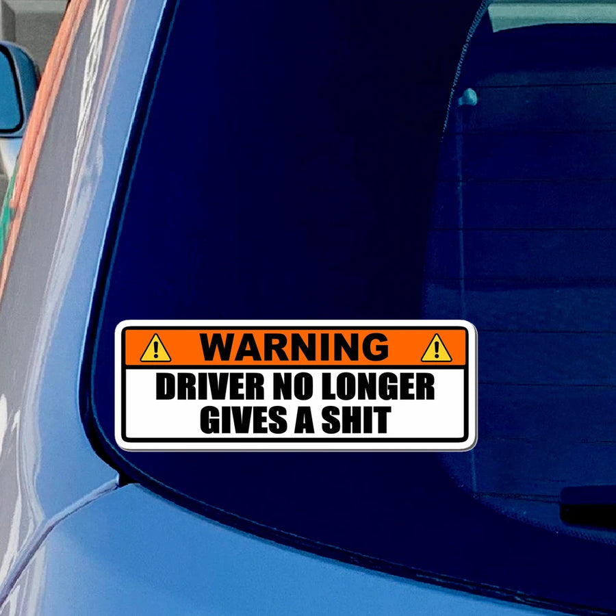 2-Pack “Warning: Driver No Longer” Car Decals – 6 x 2 in