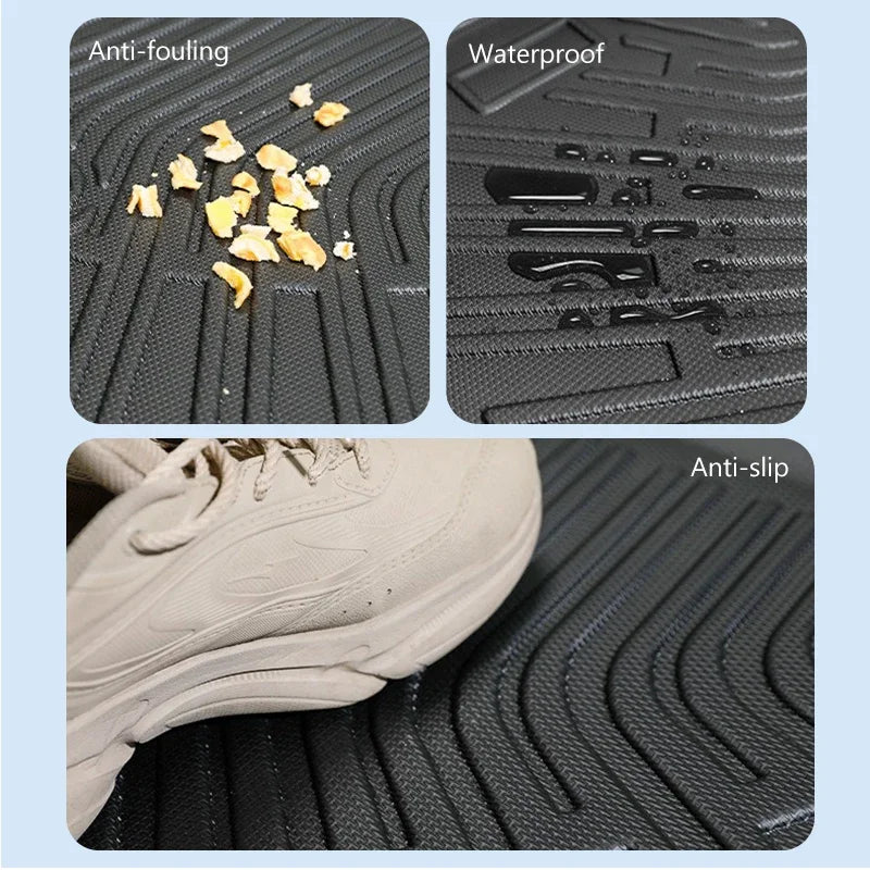 TPE All-Weather Floor Mats and Cargo Liner Set for Genesis GV80 Seven-seats 2020-2025