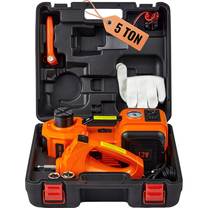 5-Ton 12V Electric Hydraulic Jack Kit with Impact Wrench