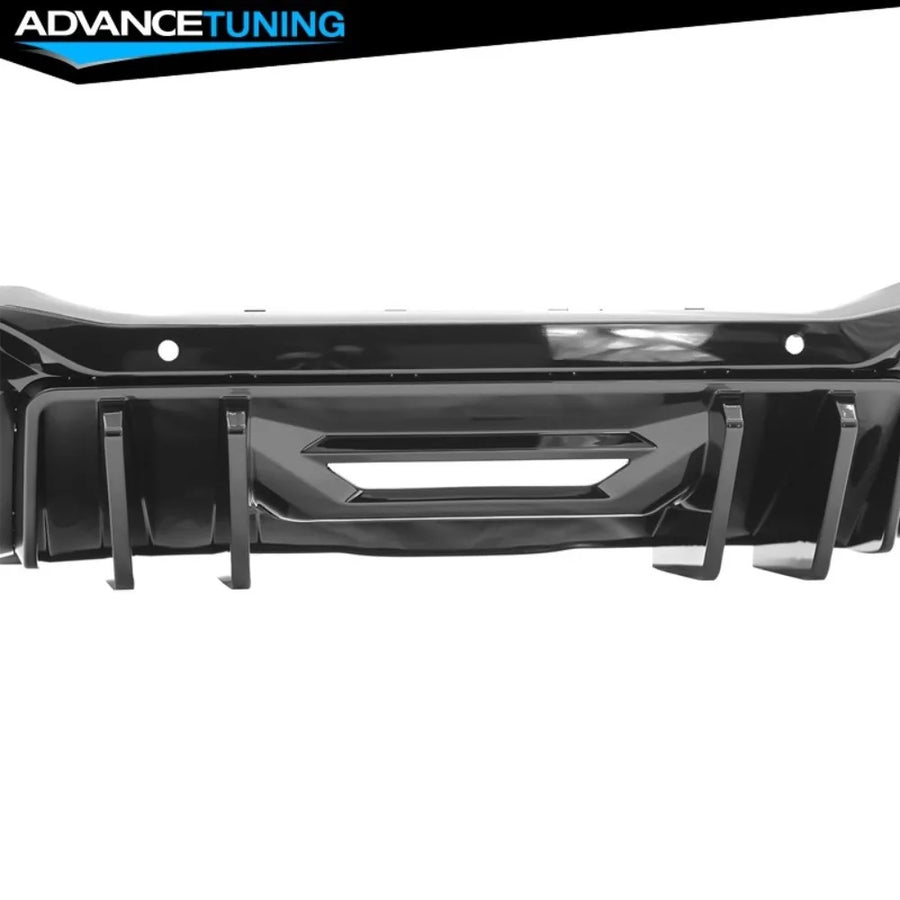 Gloss Black Competition-Style Rear Diffuser for 2024–2026 Ford Mustang