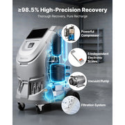 Automatic R-134a / R-1234yf A/C Service Machine – 10 in