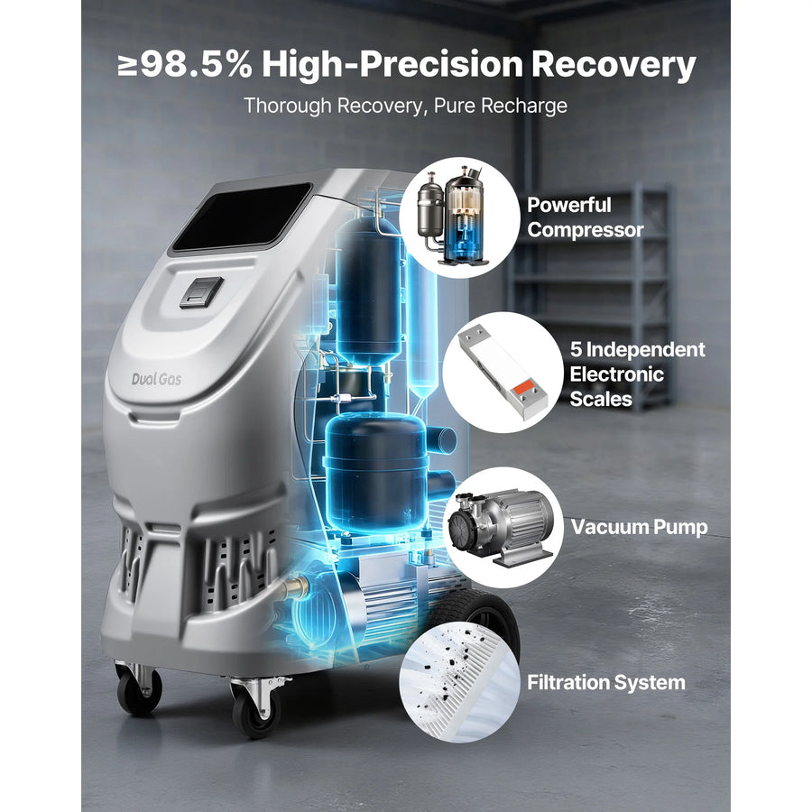 Automatic R-134a / R-1234yf A/C Service Machine – 10 in
