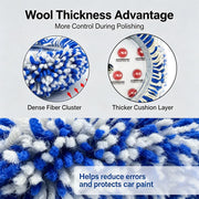 Twisted-Wool Polishing Pad, 9-Inch Face / 7-Inch Backing