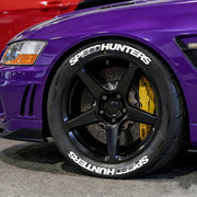 Universal 4PCS Speedhunters 3D Thickened Tire Stickers Car Wheel Rim Decals Waterproof Without Glue Auto Racing Exter