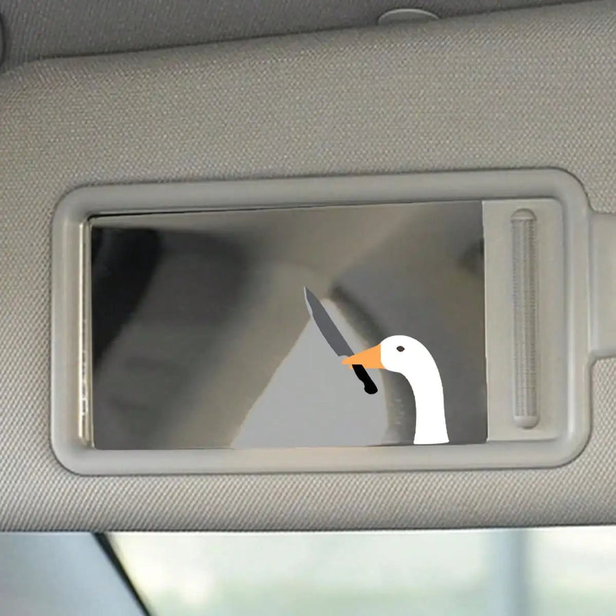 Funny Goose with Knife Waterproof Vinyl Decal