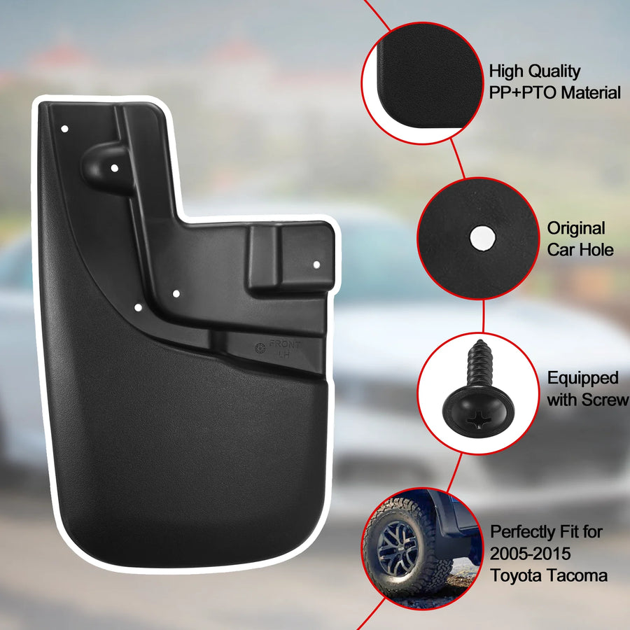 Mud Flap & Splash Guard Set for 2005–2015 Toyota Tacoma
