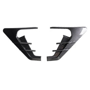 Bright Carbon Fiber Car Side Camera Flanks Covers Spoiler Decorative Protector Guards Dustproof DIY Kit