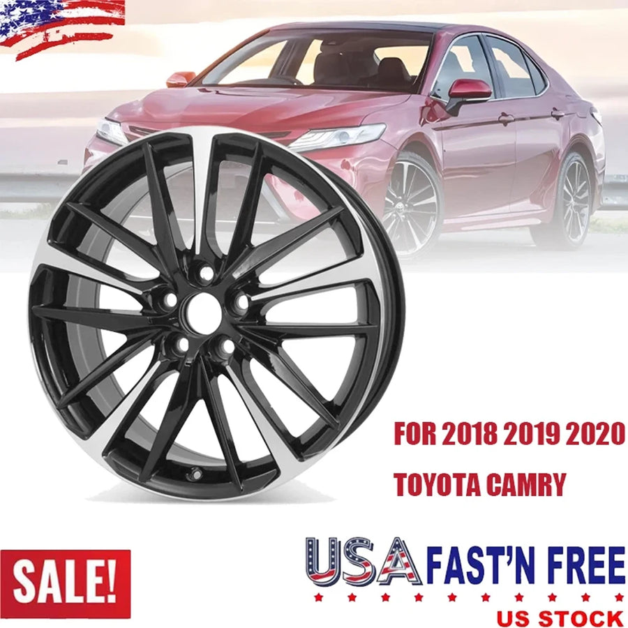 1PCS New 19 Inch Car Machined Black Alloy Wheel Rim Durable for Toyota Camry Xse Car 2018-2020