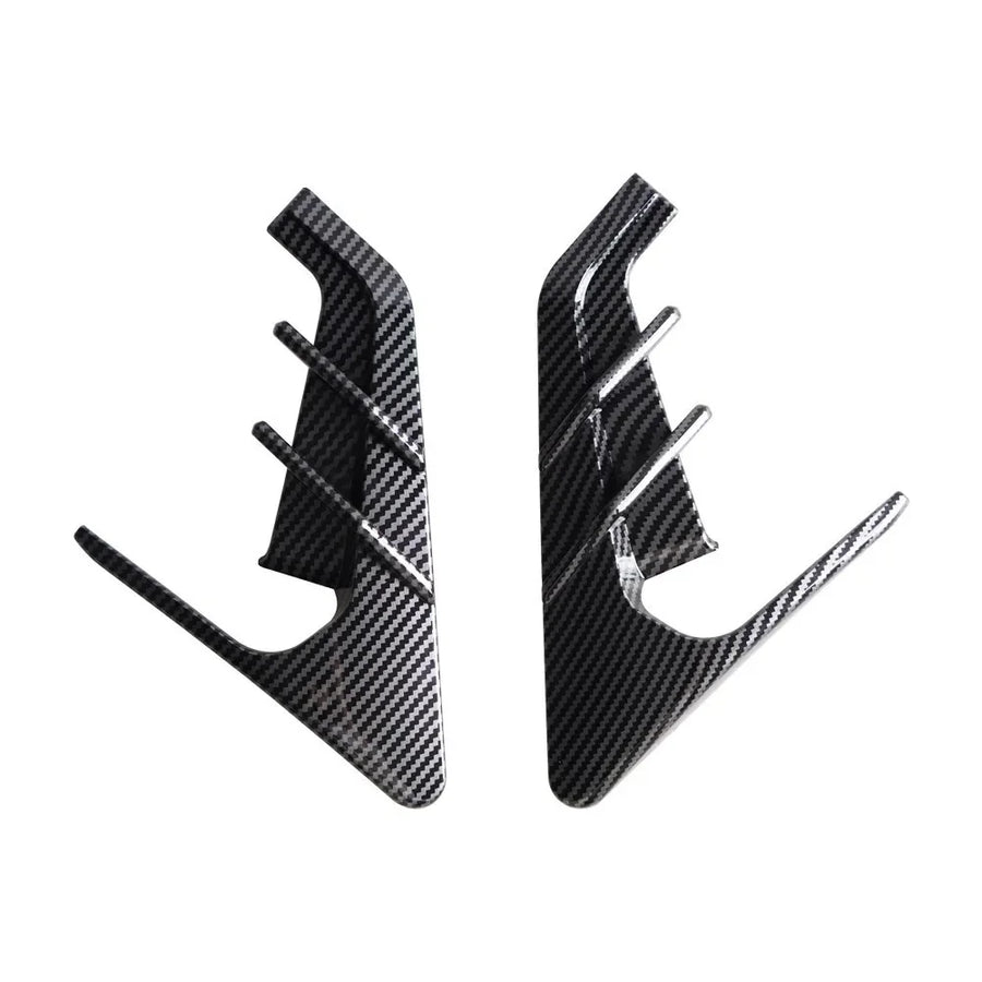 Bright Carbon Fiber Car Side Camera Flanks Covers Spoiler Decorative Protector Guards Dustproof DIY Kit
