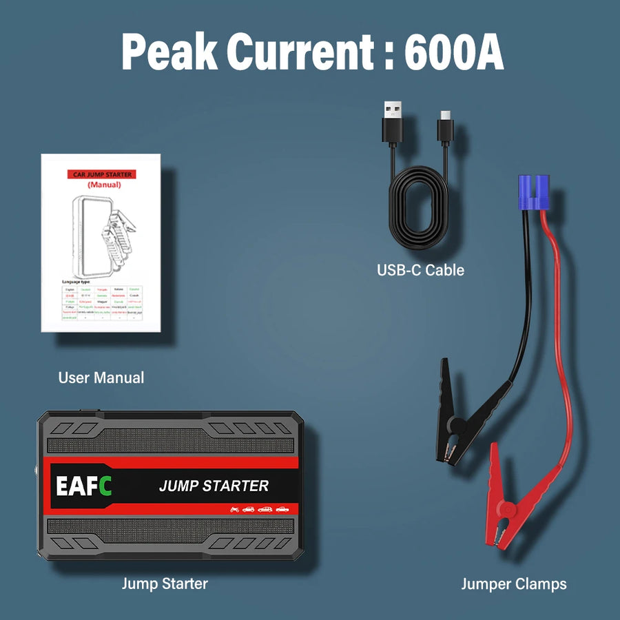 600A or 2000A 12V Portable Car Jump Starter and Power Bank