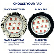 Wool Polishing Pad, 7-Inch Backing & 9-Inch Face