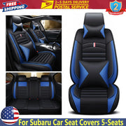 5-Seat Leather-Look Car Seat Cover Set for Subaru