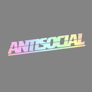 Antisocial Letter Car Window Decal – Waterproof Vinyl