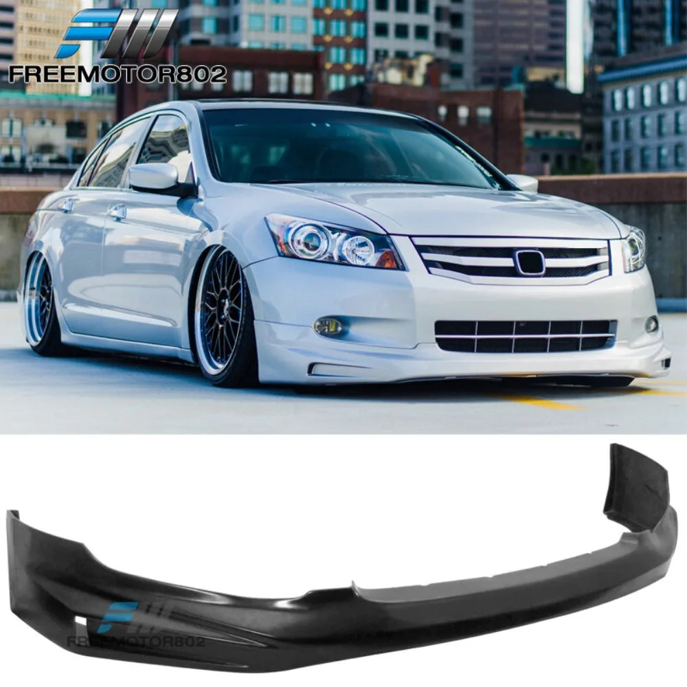 For 08-10 HONDA ACCORD Sedan MUG Style PU Black Front Bumper Lip Spoiler