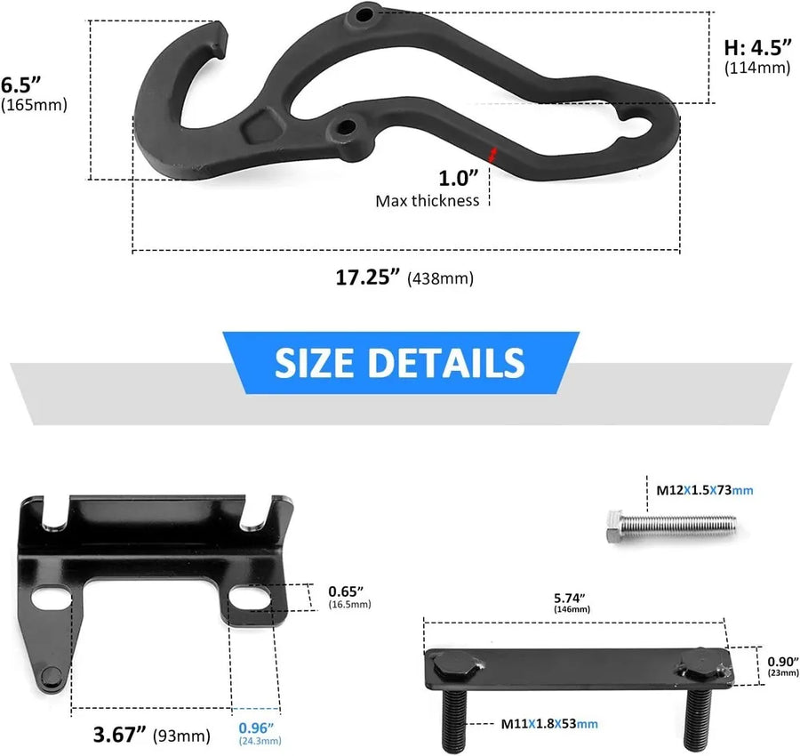 For 2009-2019 Dodge Ram Ram Front Tow Hooks and Bezel Bracket 1500 68196982AA