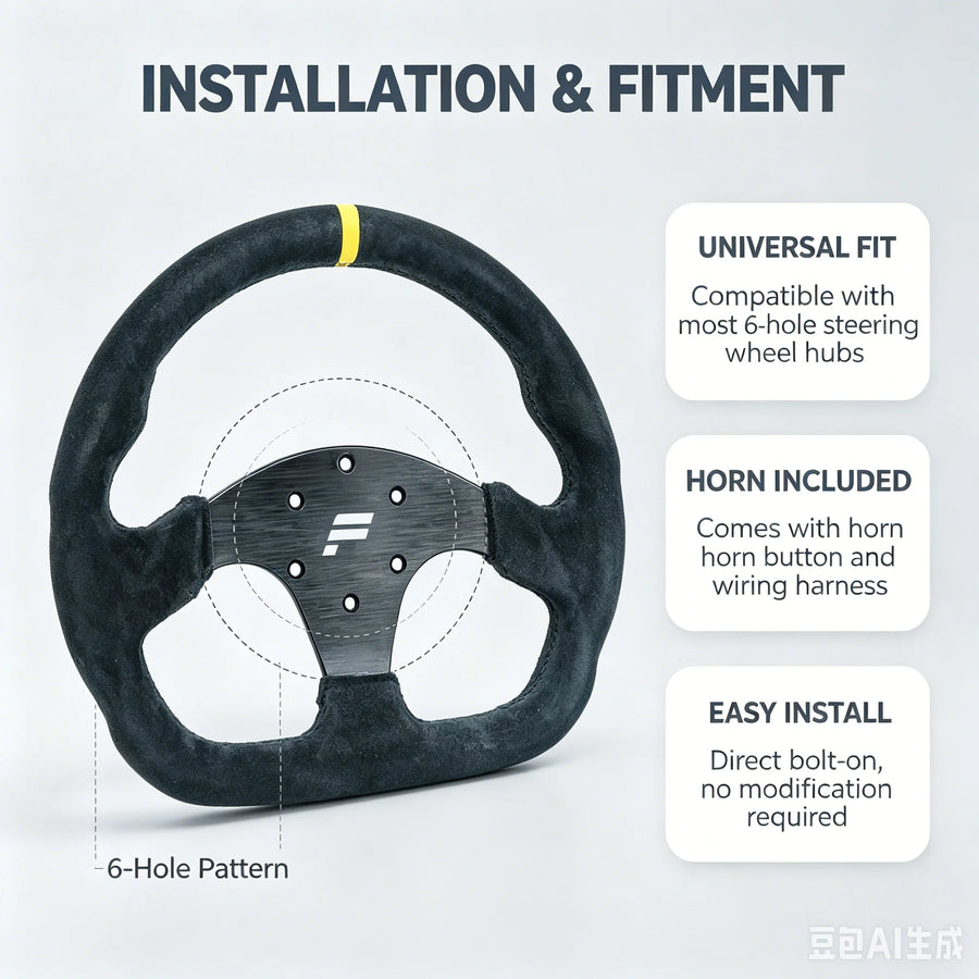 320 mm D-Shaped Racing Steering Wheel – Multiple Designs