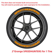 Orange Racing-Style 3D Tire Letter Decal Set