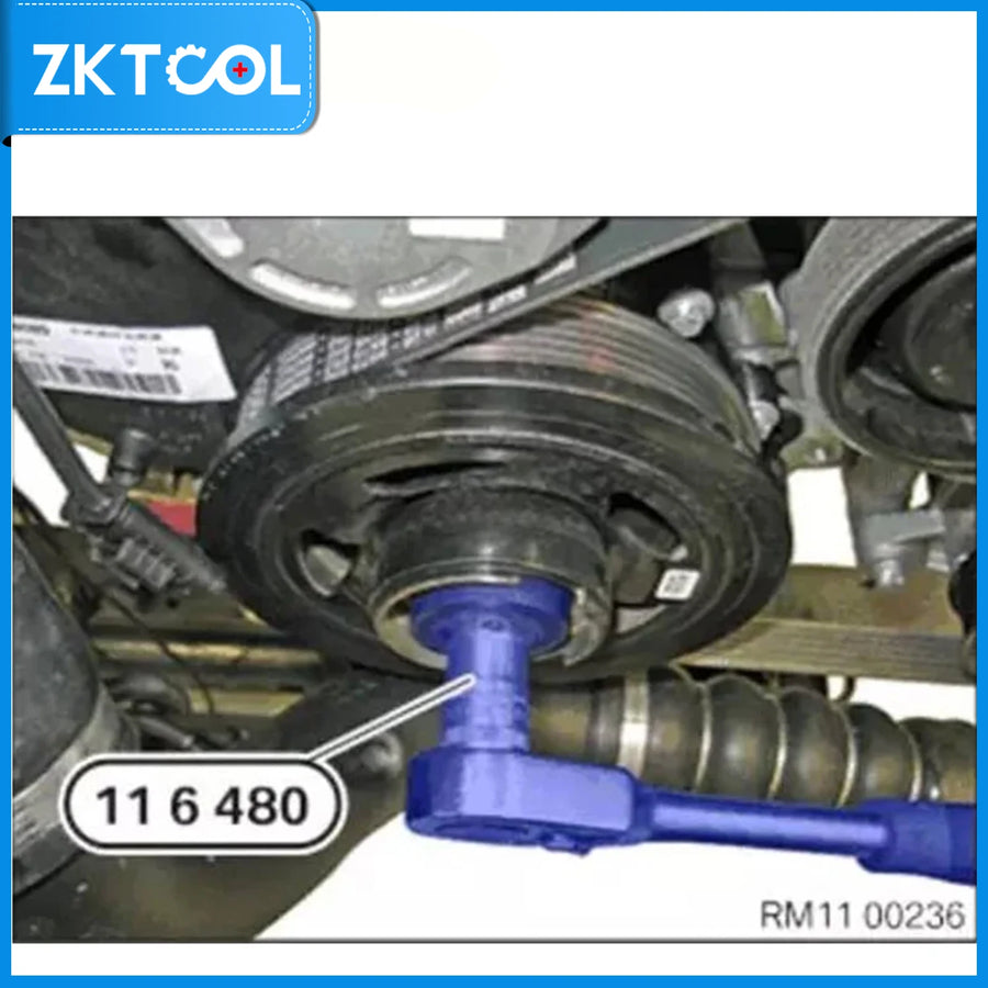 Crankshaft Rotation Tool Camshaft Timing Tool for BMW MINI B38 B48 B58 Engine Crankshaft Pulley Removal Tool