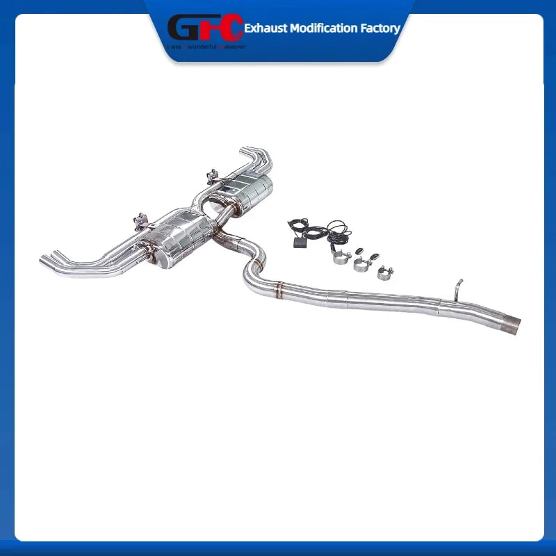 304 Stainless Steel Valved Cat-Back Exhaust System for Audi Q3 4WD 2019-2024