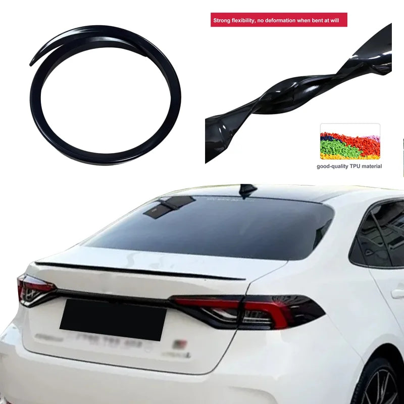 Universal Gloss Black Rear Trunk Spoiler