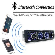 1-DIN Bluetooth Car Stereo for 12V and 24V Vehicles