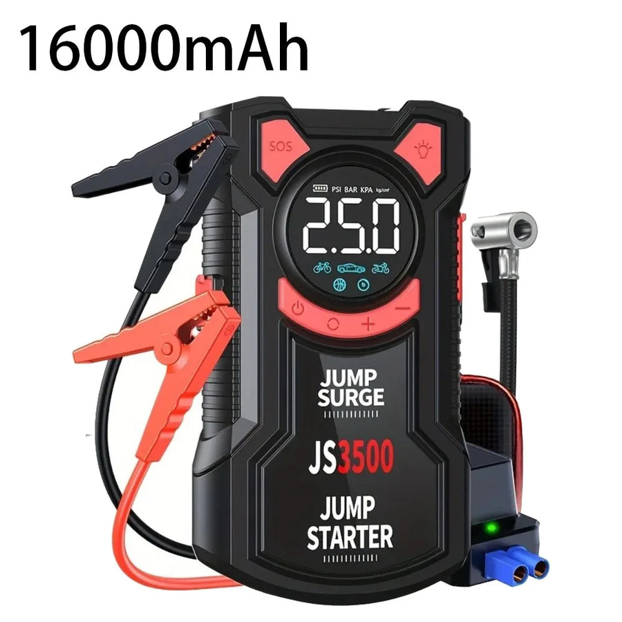 3000A 5-in-1 Car Jump Starter with 150 PSI Tire Inflator