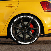 Universal 4PCS Speedhunters 3D Thickened Tire Stickers Car Wheel Rim Decals Waterproof Without Glue Auto Racing Exter