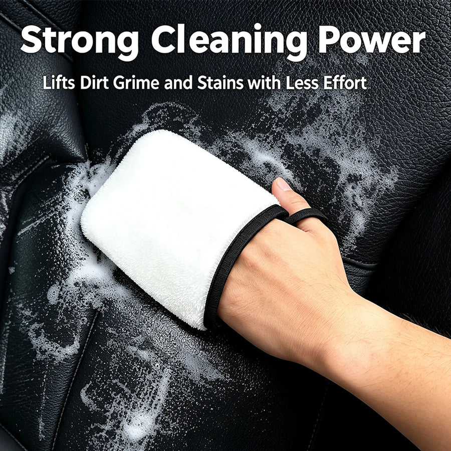 Double-Sided Microfiber Car Interior Cleaning Mitts