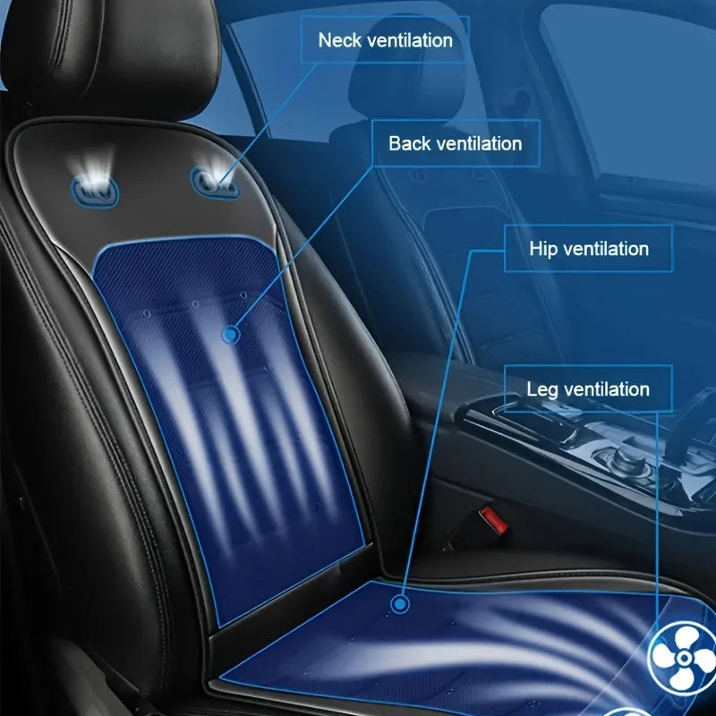 Universal 12V/24V Ventilated Cooling Car Seat Cushion