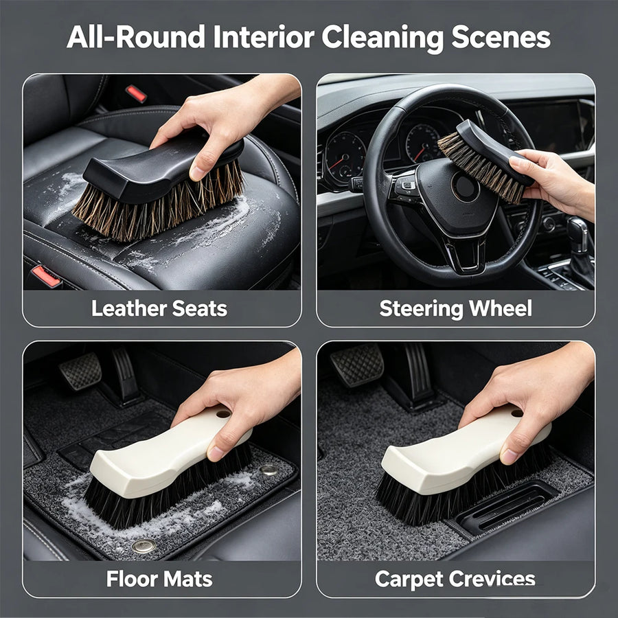 Horsehair & Nylon Car Interior Cleaning Brushes