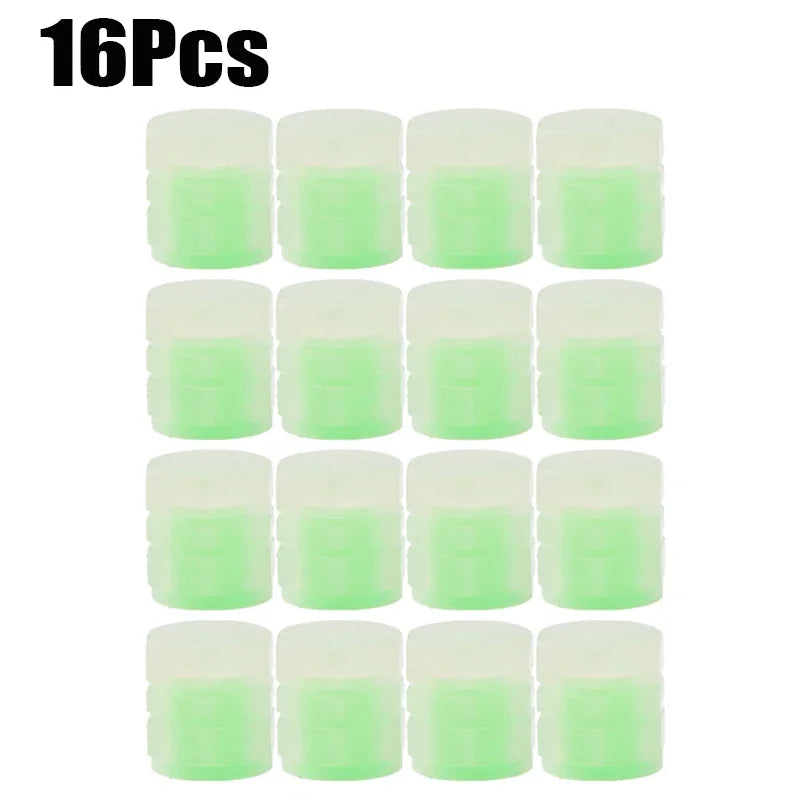 Glow-in-the-Dark Tire Valve Cap Set