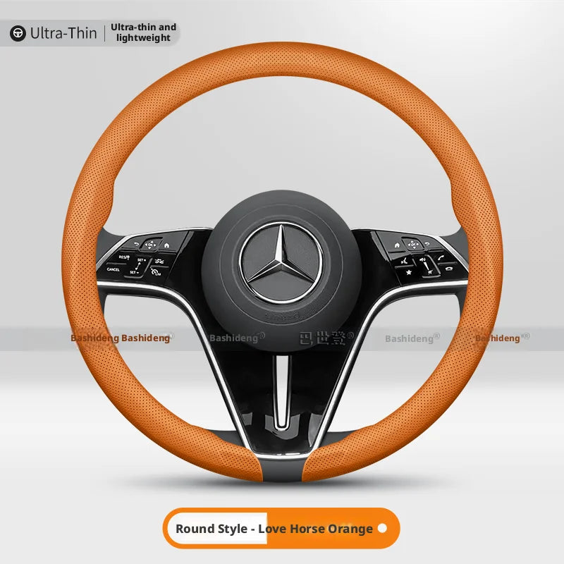 Nappa Steering Wheel Cover for MERCEDES-BENZ GLA GLB GLC GLE-Class A C E S Class
