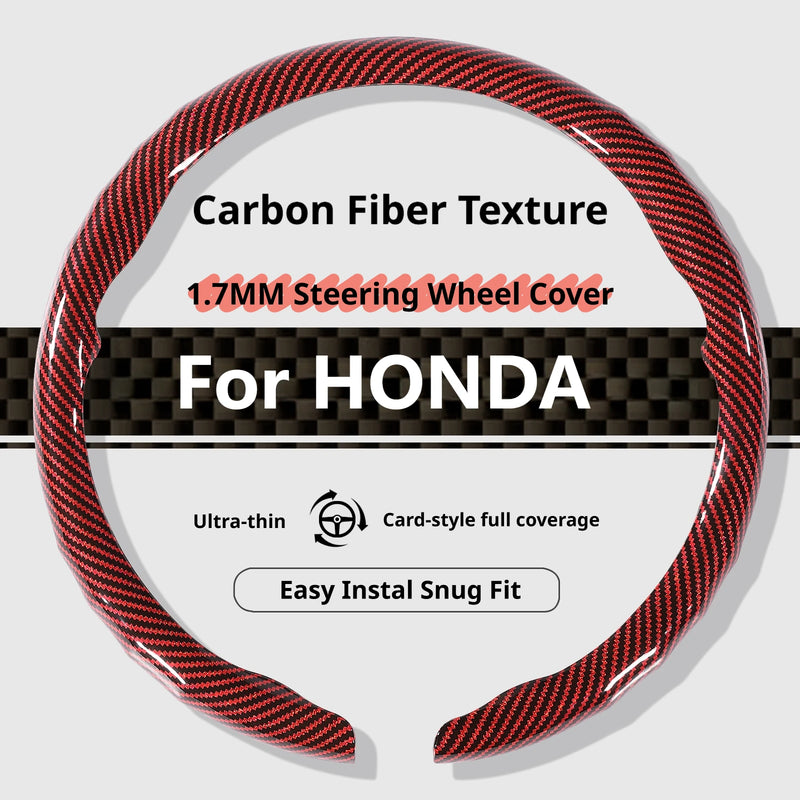 Carbon-Fiber-Texture Steering Wheel Cover for HONDA