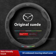 Suede Steering Wheel Cover for Mazda Vehicles