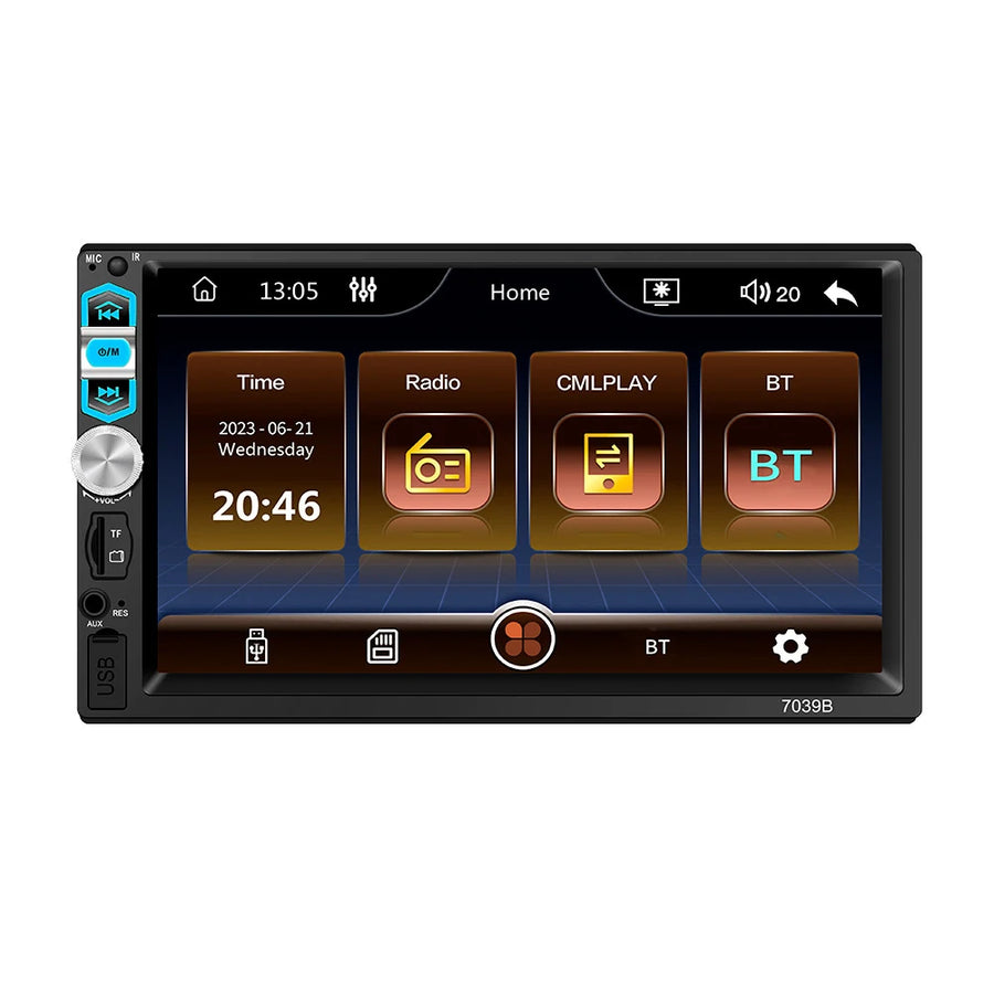 7-Inch Single-DIN Android Touchscreen Receiver with CarPlay & GPS