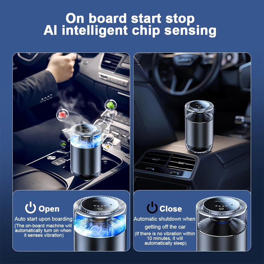Rechargeable Smart Car Aroma Diffuser with RGB Ambient Light