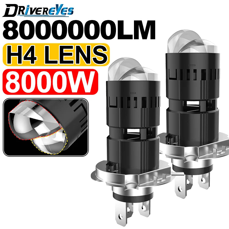 1-Piece or 2-Piece H4 LED Headlight Bulb – 6500K, CANBUS, Projector-Compatible