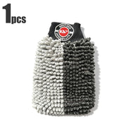 Two-Tone Plush Chenille Microfiber Car Wash Mitt