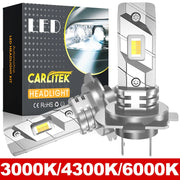 2-Piece H7 LED Headlight Bulb – 3000K/4300K/6000K, Compact