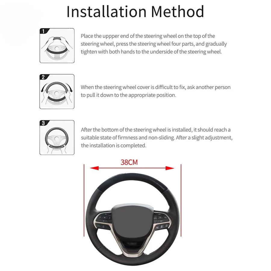 Universal Leather Car Steering Wheel Cover