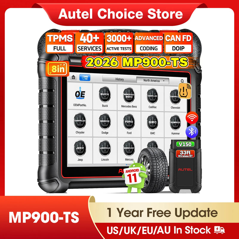 Autel MaxiPRO MP900-TS OBD2 and TPMS Diagnostic Scanner with ECU Coding