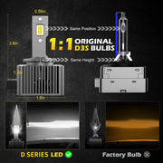 2-Piece D1S/D2S/D3S/D4S/D8S LED Headlight Conversion Bulb – CANBUS