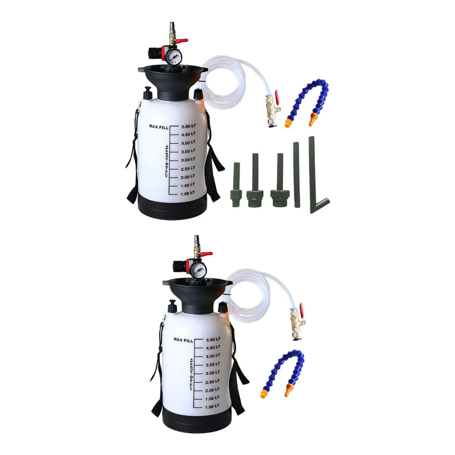5-Liter Pneumatic ATF and Gear Oil Refill Tank with Adapters