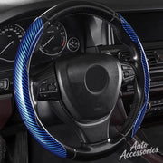 2-Piece M-Style Carbon-Fiber-Pattern Steering Wheel Cover
