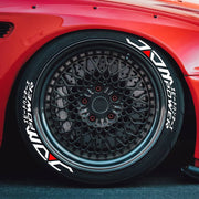 8 Pieces for Four Tires Japanese Tire Letters Stickers Pvc 3D Thickened and Auto Waterproof Tire Decor Stickers