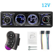 1-DIN Bluetooth Car Stereo for 12V and 24V Vehicles