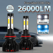 2-Piece H4/H7/H11/H13/9004/9005 LED Headlight Bulb – 6000K