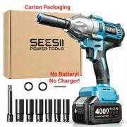 1/2-Inch Cordless Brushless Impact Wrench, 1200 N·m, Battery Options